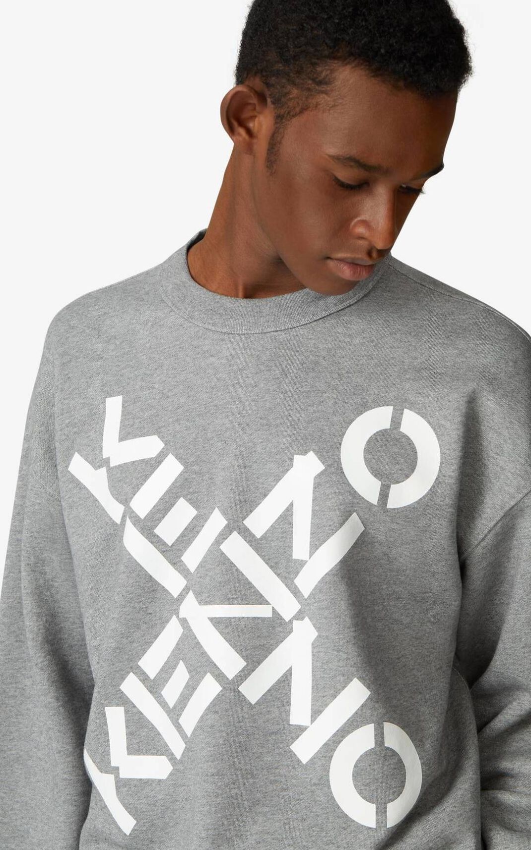 Sweatshirt Kenzo Sport Big X Masculino - Cinzentas | 905HXGIYA